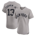 Johmsee NY.Yankees #13 Jazz Chisholm Jr Player Gray Limited Elite Home Stitched Jerseys