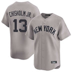 Johmsee NY.Yankees #13 Jazz Chisholm Jr Player Gray Limited Home Stitched Jerseys