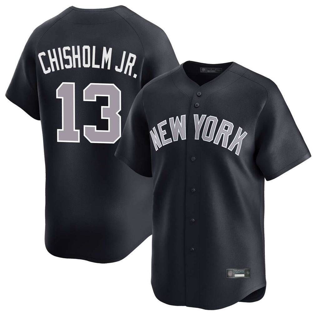 Johmsee NY.Yankees #13 Jazz Chisholm Jr Player Navy Limited Home Stitched Jerseys