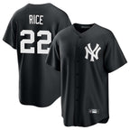 Johmsee NY.Yankees #22 Ben Rice Player Black Game Home Stitched Jerseys