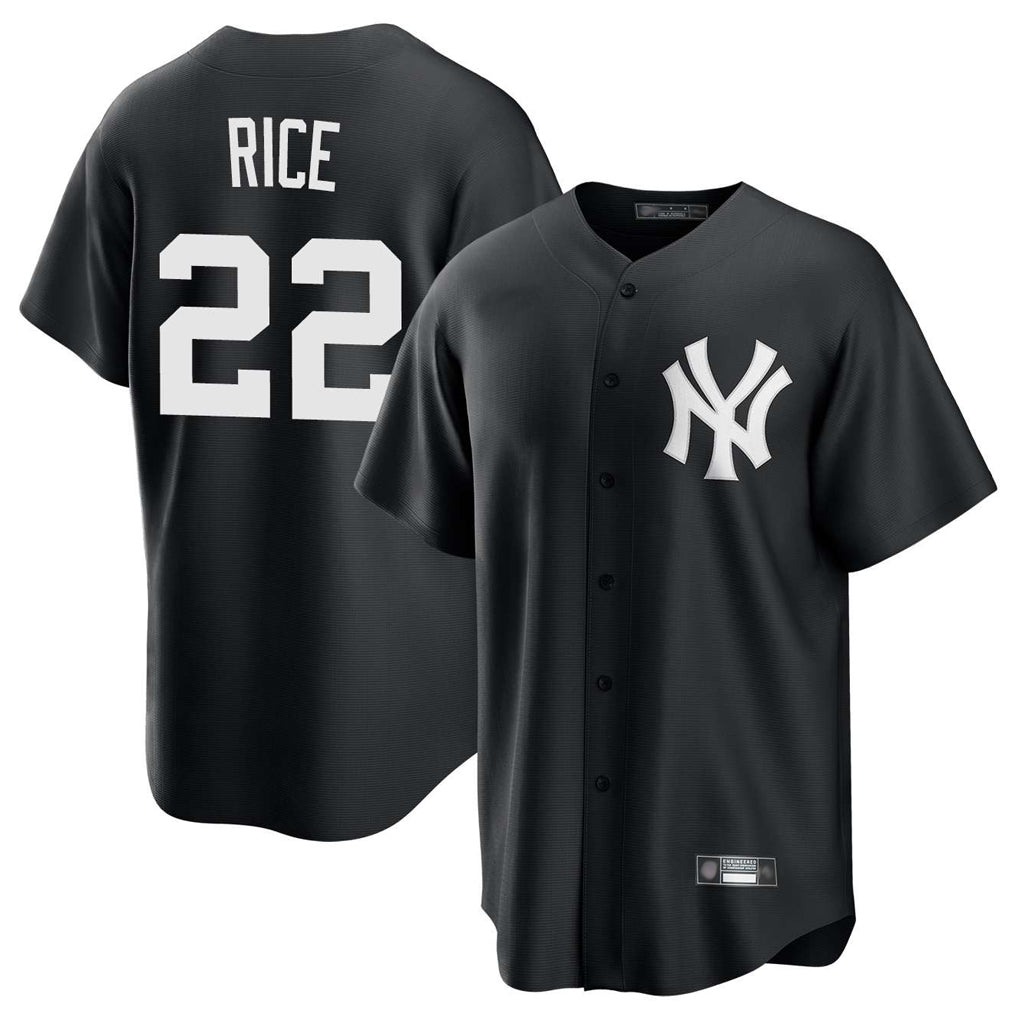 Johmsee NY.Yankees #22 Ben Rice Player Black Game Home Stitched Jerseys