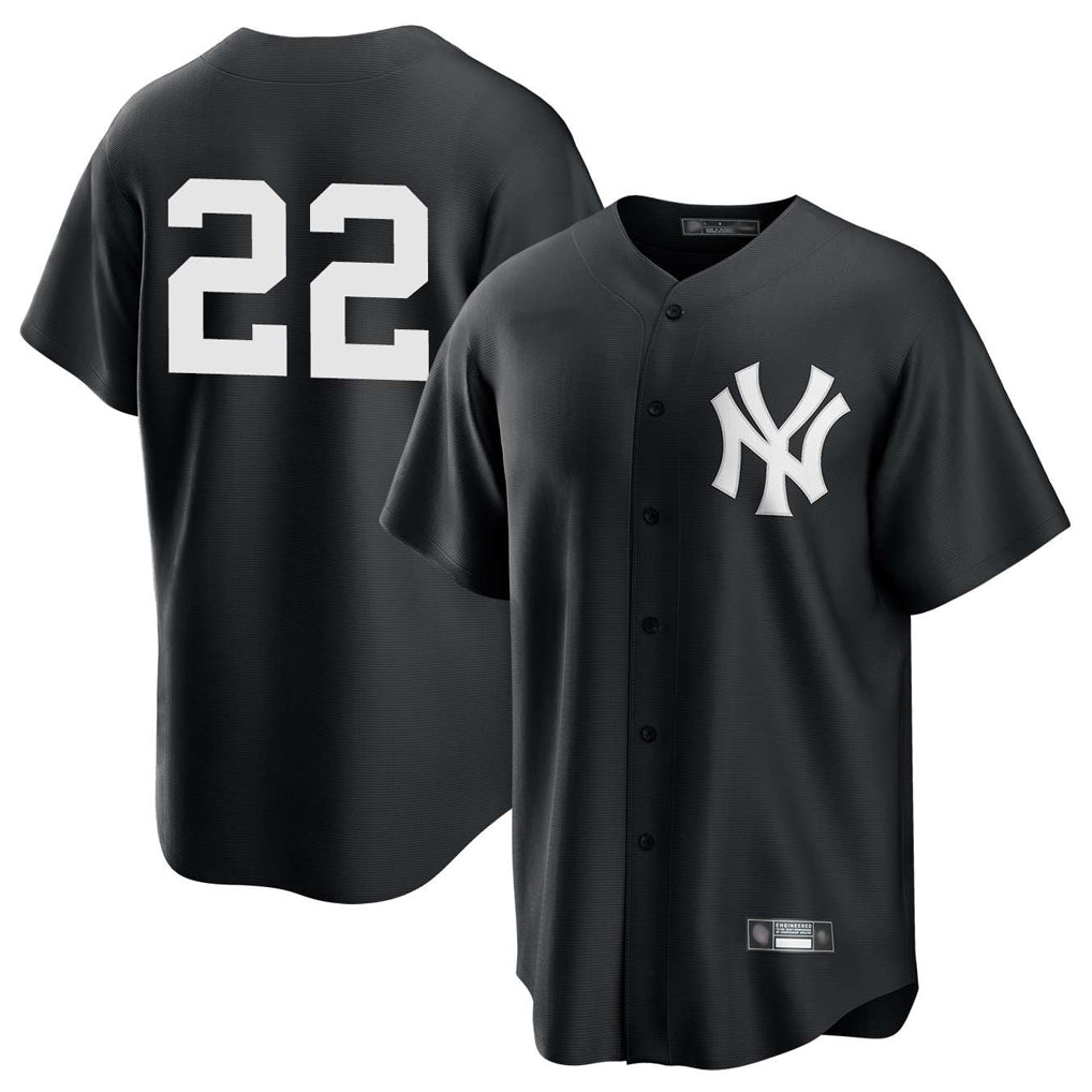 Johmsee NY.Yankees #22 Ben Rice Player Black Game Stitched Jerseys