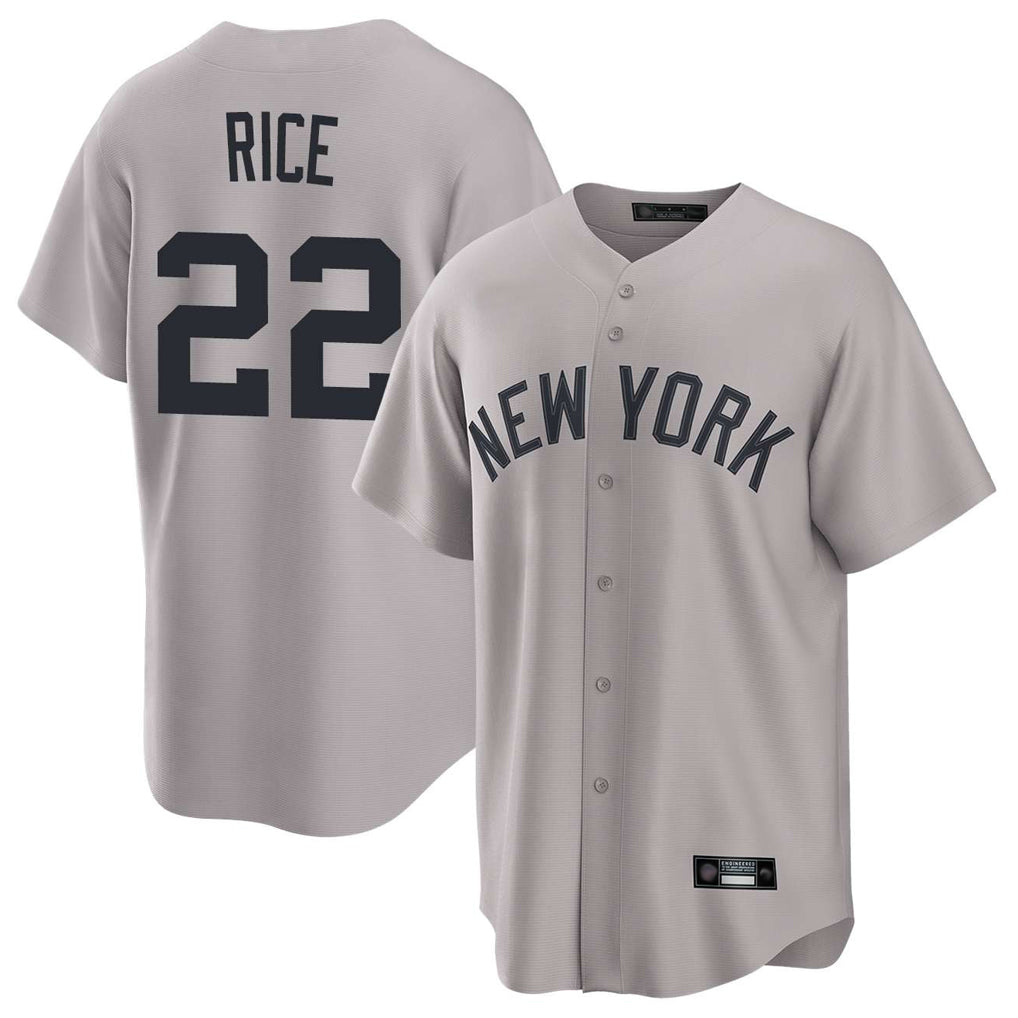 Johmsee NY.Yankees #22 Ben Rice Player Gray Game Home Stitched Jerseys