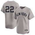 Johmsee NY.Yankees #22 Ben Rice Player Gray Limited Stitched Jerseys