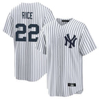 Johmsee NY.Yankees #22 Ben Rice Player White Game Home Stitched Jerseys