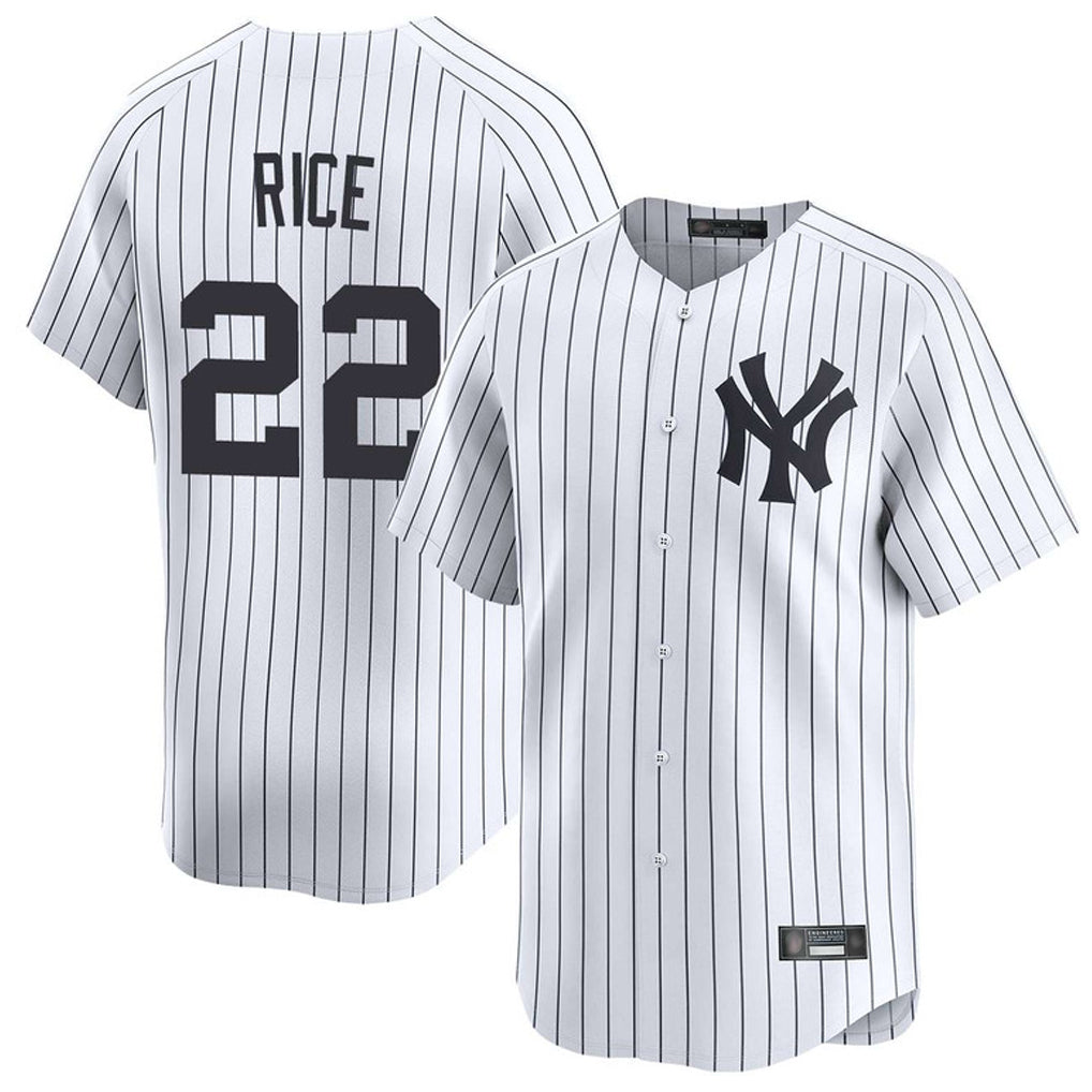 Johmsee NY.Yankees #22 Ben Rice Player White Limited Home Stitched Jerseys