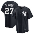 Johmsee NY.Yankees #27 Giancarlo Stanton Player Navy Game Stitched Jerseys