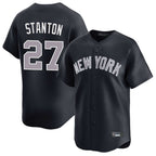 Johmsee NY.Yankees #27 Giancarlo Stanton Player Navy Limited Game Stitched Jerseys