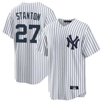 Johmsee NY.Yankees #27 Giancarlo Stanton Player White Game Home Stitched Jerseys