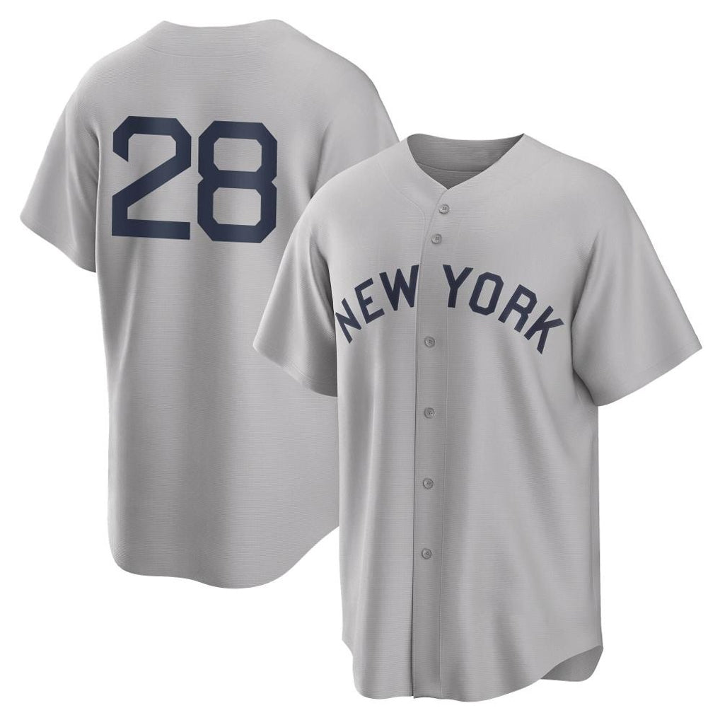 Johmsee NY.Yankees #28 Austin Wells Player Gray Field of Dreams Game Stitched Jerseys