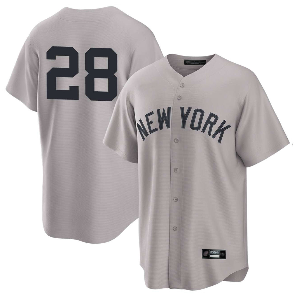 Johmsee NY.Yankees #28 Austin Wells Player Gray Game Stitched Jerseys