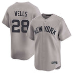 Johmsee NY.Yankees #28 Austin Wells Player Gray Limited Home Stitched Jerseys