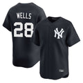 Johmsee NY.Yankees #28 Austin Wells Player Navy Alternate Limited Home Stitched Jerseys