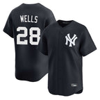Johmsee NY.Yankees #28 Austin Wells Player Navy Alternate Limited Home Stitched Jerseys