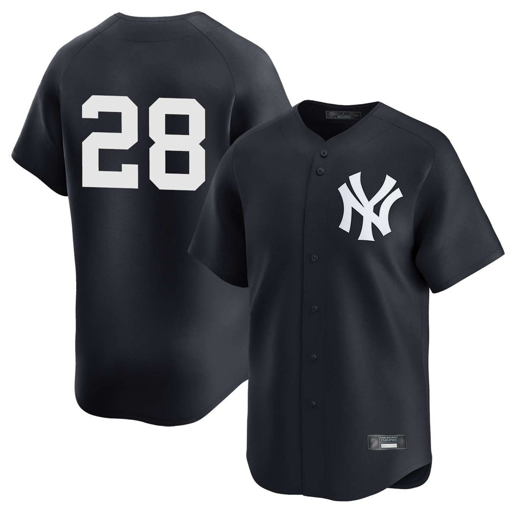 Johmsee NY.Yankees #28 Austin Wells Player Navy Alternate Limited Stitched Jerseys