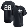 Johmsee NY.Yankees #28 Austin Wells Player Navy Alternate Limited Stitched Jerseys