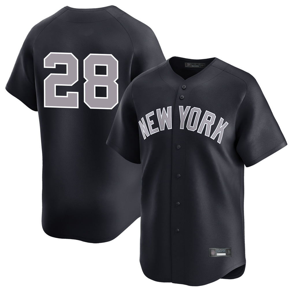 Johmsee NY.Yankees #28 Austin Wells Player Navy Limited Stitched Jerseys