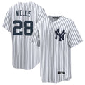 Johmsee NY.Yankees #28 Austin Wells Player White Game Home Stitched Jerseys