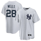 Johmsee NY.Yankees #28 Austin Wells Player White Game Home Stitched Jerseys