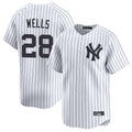 Johmsee NY.Yankees #28 Austin Wells Player White Limited Home Stitched Jerseys