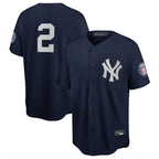 Johmsee NY.Yankees #2 Derek Jeter Player Navy 2020 Hall of Fame Induction Limited Stitched Jerseys