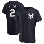 Johmsee NY.Yankees #2 Derek Jeter Player Navy Limited Elite Home Stitched Jerseys