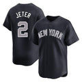 Johmsee NY.Yankees #2 Derek Jeter Player Navy Limited Game Stitched Jerseys
