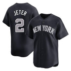 Johmsee NY.Yankees #2 Derek Jeter Player Navy Limited Game Stitched Jerseys