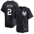 Johmsee NY.Yankees #2 Derek Jeter Player Navy Limited Home Stitched Jerseys
