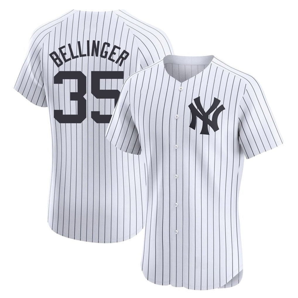 Johmsee NY.Yankees #35 Cody Bellinger Player White Limited Elite Home Stitched Jerseys