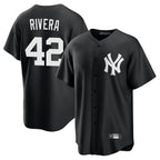 Johmsee NY.Yankees #42 Mariano Rivera Player Black Game Stitched Jerseys