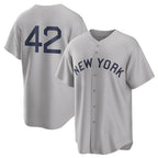 Johmsee NY.Yankees #42 Mariano Rivera Player Gray Field of Dreams Game Stitched Jerseys