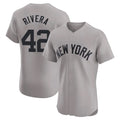 Johmsee NY.Yankees #42 Mariano Rivera Player Gray Limited Elite Home Stitched Jerseys