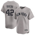 Johmsee NY.Yankees #42 Mariano Rivera Player Gray Limited Home Stitched Jerseys