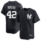 Johmsee NY.Yankees #42 Mariano Rivera Player Navy Alternate Limited Home Stitched Jerseys