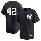 Johmsee NY.Yankees #42 Mariano Rivera Player Navy Alternate Limited Stitched Jerseys