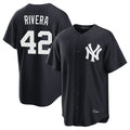 Johmsee NY.Yankees #42 Mariano Rivera Player Navy Game Home Stitched Jerseys