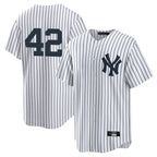 Johmsee NY.Yankees #42 Mariano Rivera Player White Game Stitched Jerseys