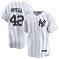 Johmsee NY.Yankees #42 Mariano Rivera Player White Limited Home Stitched Jerseys