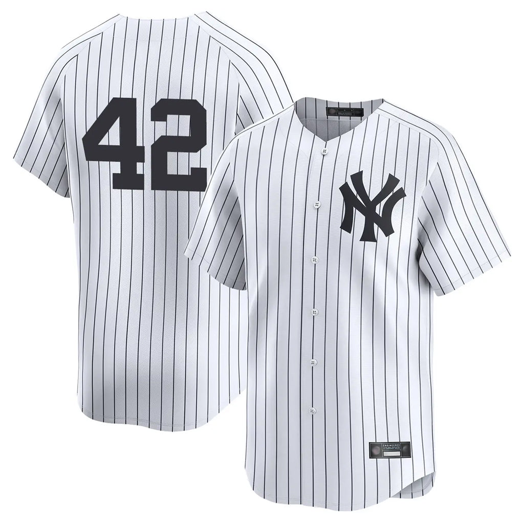 Johmsee NY.Yankees #42 Mariano Rivera Player White Limited Stitched Jerseys