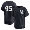 Johmsee NY.Yankees #45 Gerrit Cole Player Navy Limited Home Stitched Jerseys