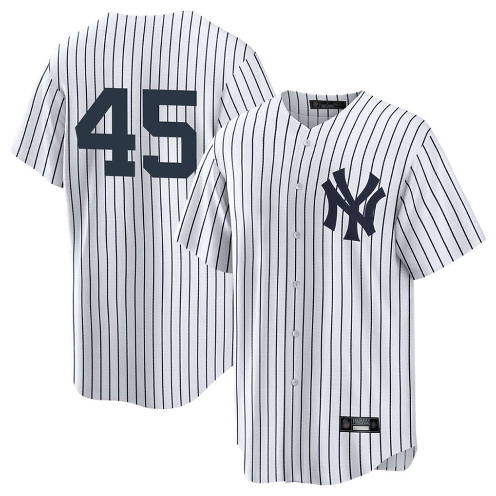 Johmsee NY.Yankees #45 Gerrit Cole Player White Game Home Stitched Jerseys