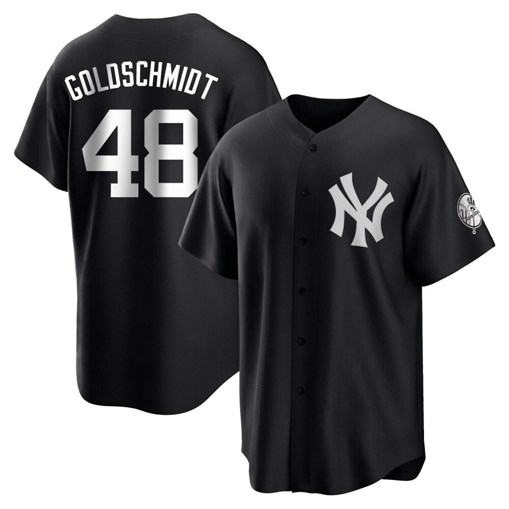 Johmsee NY.Yankees #48 Paul Goldschmidt Player Black Game Stitched Jerseys