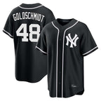 Johmsee NY.Yankees #48 Paul Goldschmidt Player Black Out Game Home Stitched Jerseys