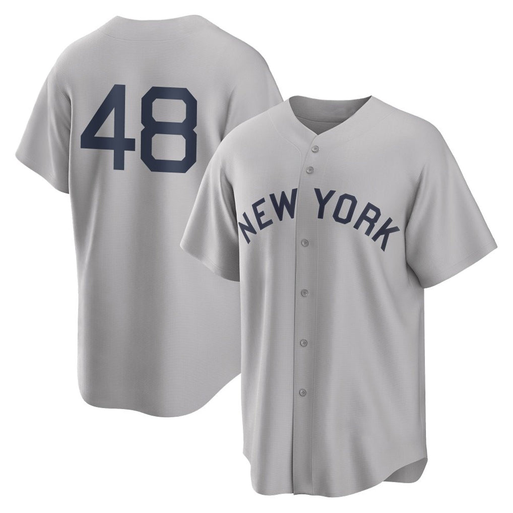 Johmsee NY.Yankees #48 Paul Goldschmidt Player Gray Field of Dreams Game Stitched Jerseys