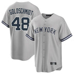 Johmsee NY.Yankees #48 Paul Goldschmidt Player Gray Road Game Stitched Jerseys