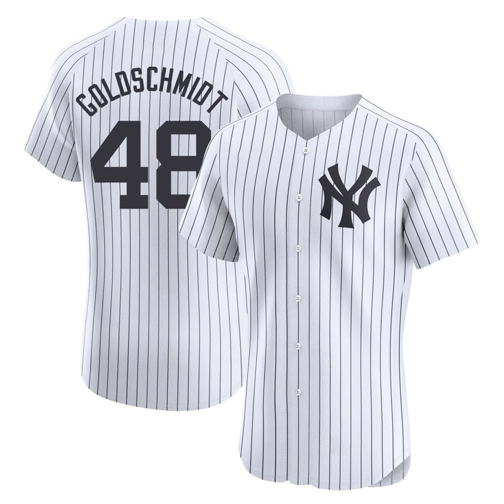 Johmsee NY.Yankees #48 Paul Goldschmidt Player White Limited Elite Home Stitched Jerseys