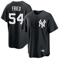 Johmsee NY.Yankees #54 Max Fried Player Black Game Stitched Jerseys