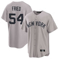 Johmsee NY.Yankees #54 Max Fried Player Gray Game Home Stitched Jerseys