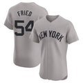 Johmsee NY.Yankees #54 Max Fried Player Gray Limited Elite Home Stitched Jerseys